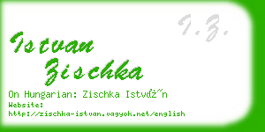 istvan zischka business card